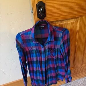 Lucky Brand Blue & Purple Plaid Button-Down Shirt